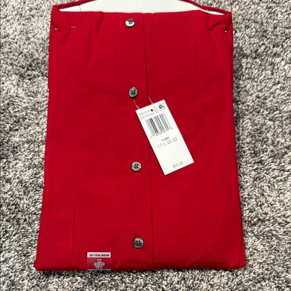 Van Heusen Men's Bold Red Dress Shirt - Picture 3 of 3